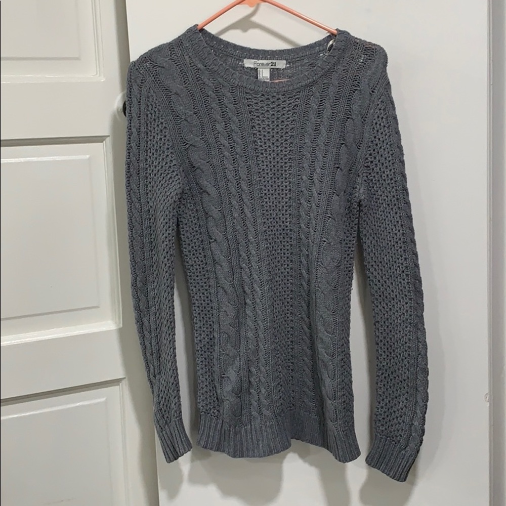 Grey knit sweater